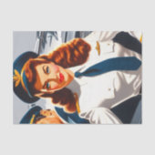 Papier Mousseline Pin-up pilote (Recto)