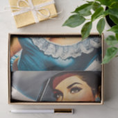 Papier Mousseline Pin-up rétro Far West (Cadeau)