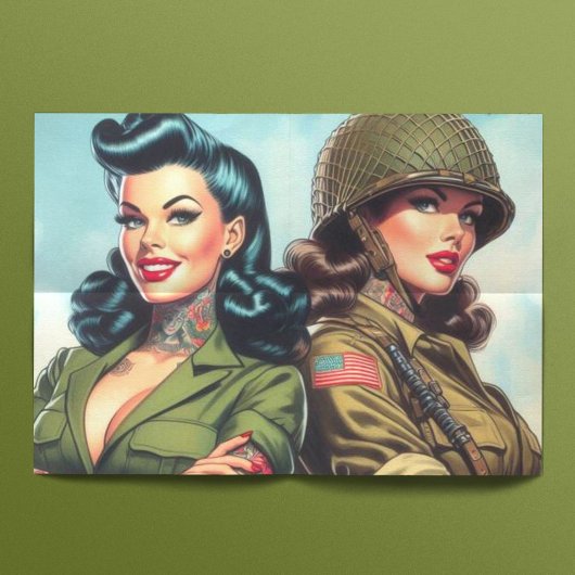 Papier Mousseline Pin-ups vintages