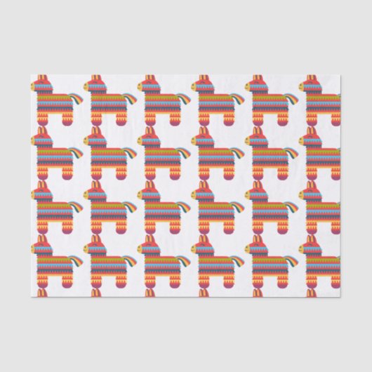 Papier Mousseline Pinatas Colorés (Recto)