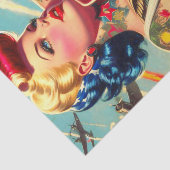 Papier Mousseline Pinceau tatoué vintage (Détail)