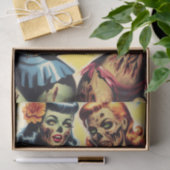 Papier Mousseline Pinces Zombies rétro (Cadeau)