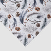 Papier Mousseline Pine Cones et aiguilles de pin Noël Motif (Détail)