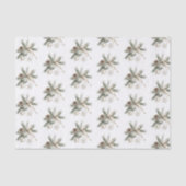 Papier Mousseline Pine Cones Green Ornaments Snowflakes Christmas (Recto)