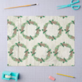 Papier Mousseline Pine de Noël Pine Cône Holly Rustic Barne Bois (Artisanat)