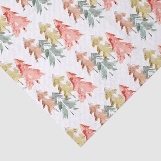 Papier Mousseline Pine Tree Aquarelle Noël (Détail)