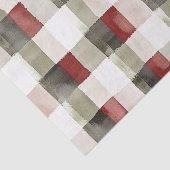 Papier Mousseline Pine Vert ivoire Rouge rayures Noël (Détail)