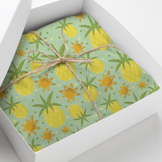 Papier Mousseline Pineapple Sunshine