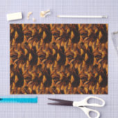 Papier Mousseline Pinecone motif chute rustique nature brun noir (Artisanat)