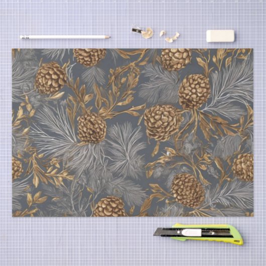 Papier Mousseline Pinecones et branches (Artisanat)
