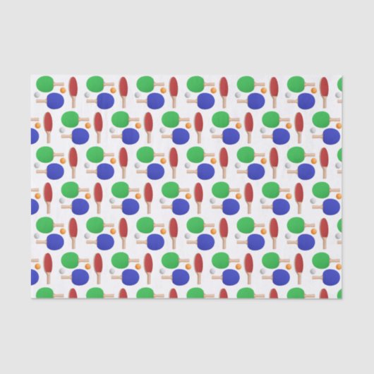 Papier Mousseline Ping Ping Pong Table Tennis Anniversaire (Recto)