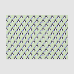 Papier Mousseline Pingouin 3 ans bleu vert