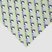 Papier Mousseline Pingouin 3 ans bleu vert (Détail)