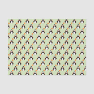 Papier Mousseline Pingouin 3 ans orange vert