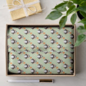 Papier Mousseline Pingouin 3 ans orange vert (Cadeau)
