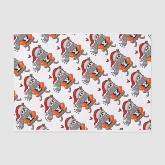 Papier Mousseline Pingouin à couchage (Recto)