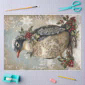 Papier Mousseline Pingouin à flocon de neige (Artisanat)