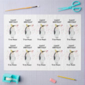 Papier Mousseline Pingouin - Animaux à l'anniversaire Nom de la fête (Artisanat)