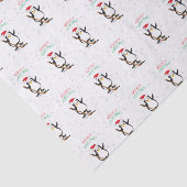 Papier Mousseline Pingouin de Noël de hockey (Détail)
