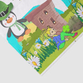 Papier Mousseline Pingouin en papier de la Saint Patrick (Détail)