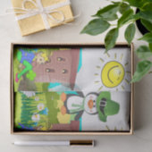 Papier Mousseline Pingouin en papier de la Saint Patrick (Cadeau)