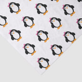 Papier Mousseline Pingouin fille mignonne (Détail)