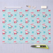 Papier Mousseline Pingouin hivernal mignon de Noël (Artisanat)