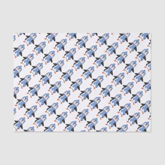 Papier Mousseline Pingouin mignon (Recto)