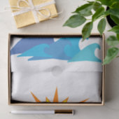 Papier Mousseline Pingouin surfeur de papier tissu (Cadeau)