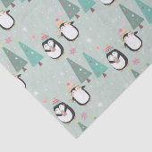 Papier Mousseline Pingouins de Noël mignons (Détail)