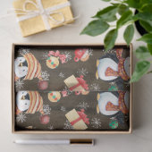 Papier Mousseline Pingouins d'hiver de Noël Snow Flakes pour enfants (Cadeau)