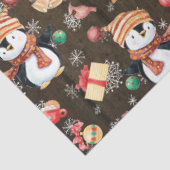 Papier Mousseline Pingouins d'hiver de Noël Snow Flakes pour enfants (Détail)