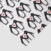 Papier Mousseline Pingouins mignons en amour Saint Valentin, Anniver (Détail)