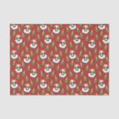 Papier Mousseline Pingouins pour Noël (Recto)