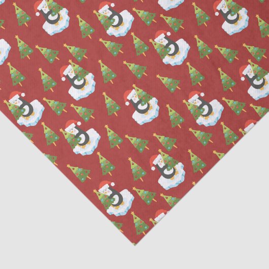 Papier Mousseline Pingouins pour Noël (Détail)
