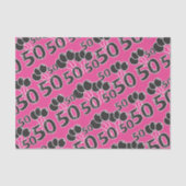 Papier Mousseline PINK 50e anniversaire Tissu Papier (Recto)