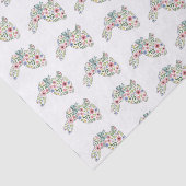 Papier Mousseline Pink and Blue Wildflower Easter Rabbit (Détail)