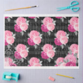 Papier Mousseline Pink & Black Shabby Glam Roses 2 papier découpage (Artisanat)