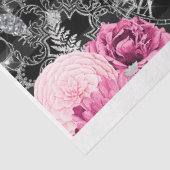 Papier Mousseline Pink & Black Shabby Glam Woman Découpage papier (Détail)