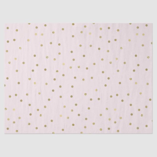 Papier Mousseline Pink Blush Gold Sparkt Confetti (Recto)
