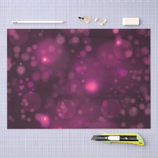 Papier Mousseline Pink Bokeh (Artisanat)