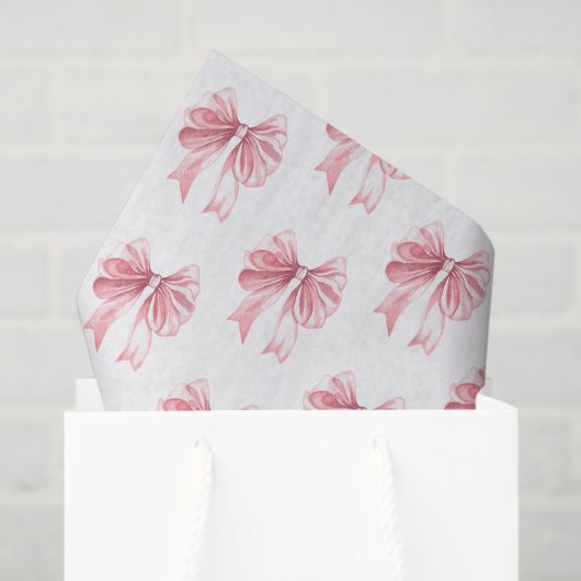 Papier Mousseline Pink Bow  (Sac cadeau)