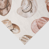 Papier Mousseline Pink Brown Cowgirl Southwestern Casquettes Anniver (Détail)