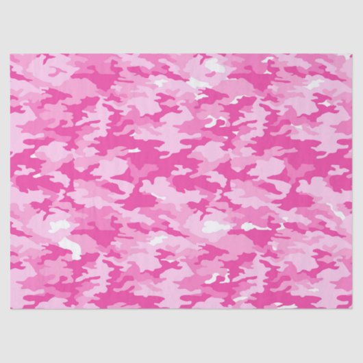 Papier Mousseline Pink Camo Pattern – Breast Cancer Awareness (Recto)