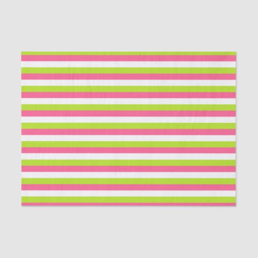Papier Mousseline Pink chaud, blanc et vert citron (Recto)