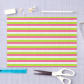 Papier Mousseline Pink chaud, blanc et vert citron (Artisanat)