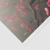 Papier Mousseline Pink cherry blossoms branches Ethereal (Détail)