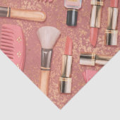 Papier Mousseline Pink Cosmetics Pattern Glitter  (Détail)