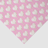 Papier Mousseline Pink Cream Heart on Stick Birthday (Détail)