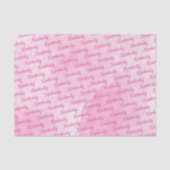 Papier Mousseline Pink Custom Name Personalized (Recto)